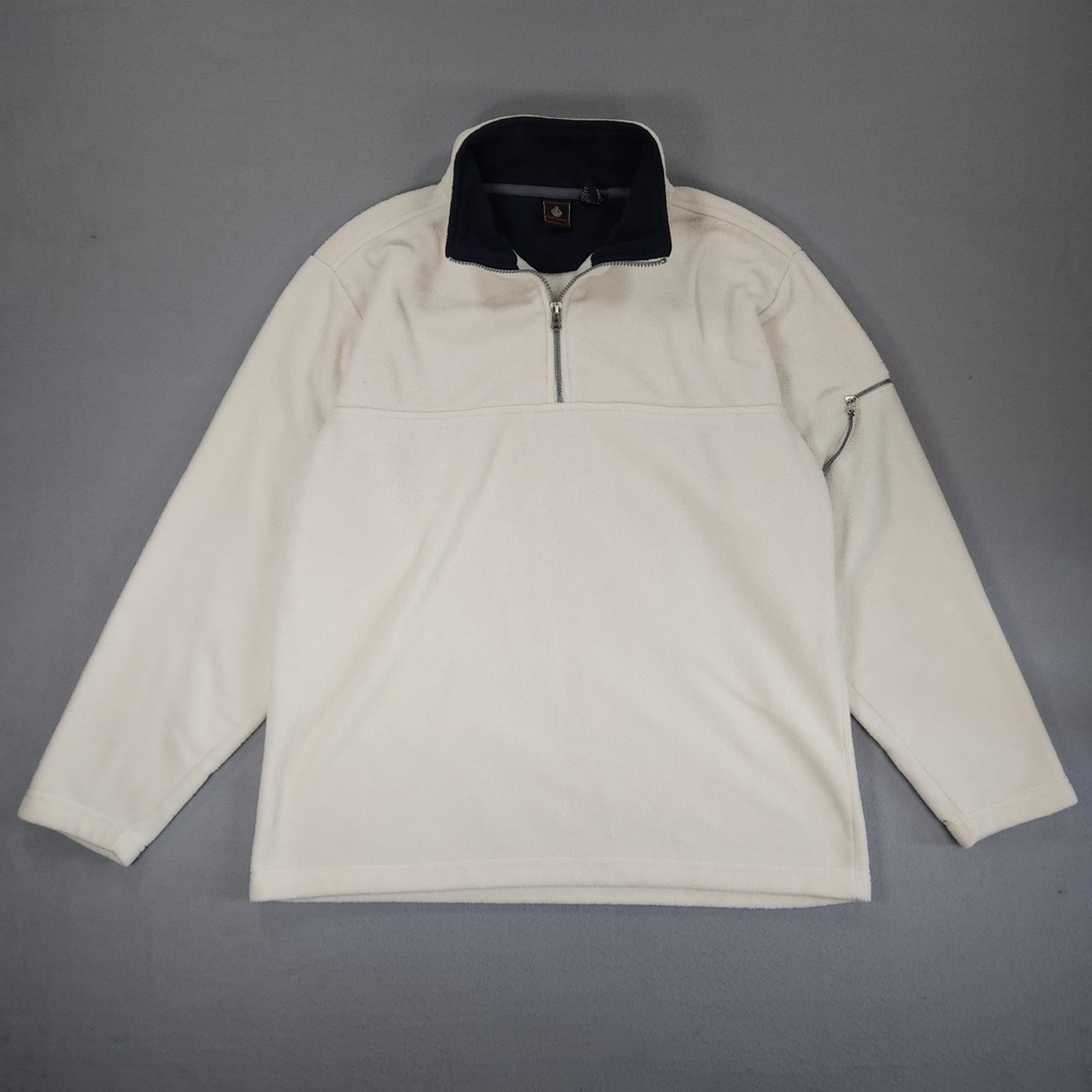 Vintage Foot Locker 90's Quarter Zip Pullover Sweater Mens LARGE Fleece